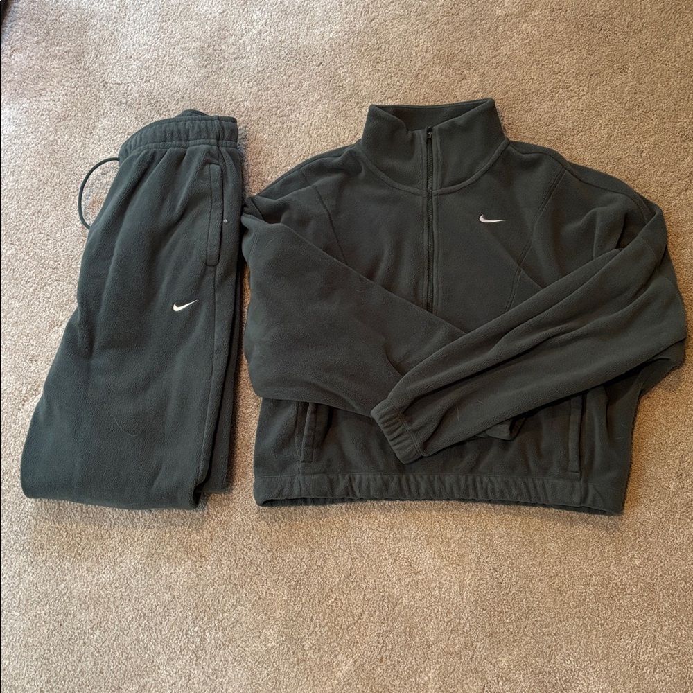 Nike Olive Green Fleece Tracksuit